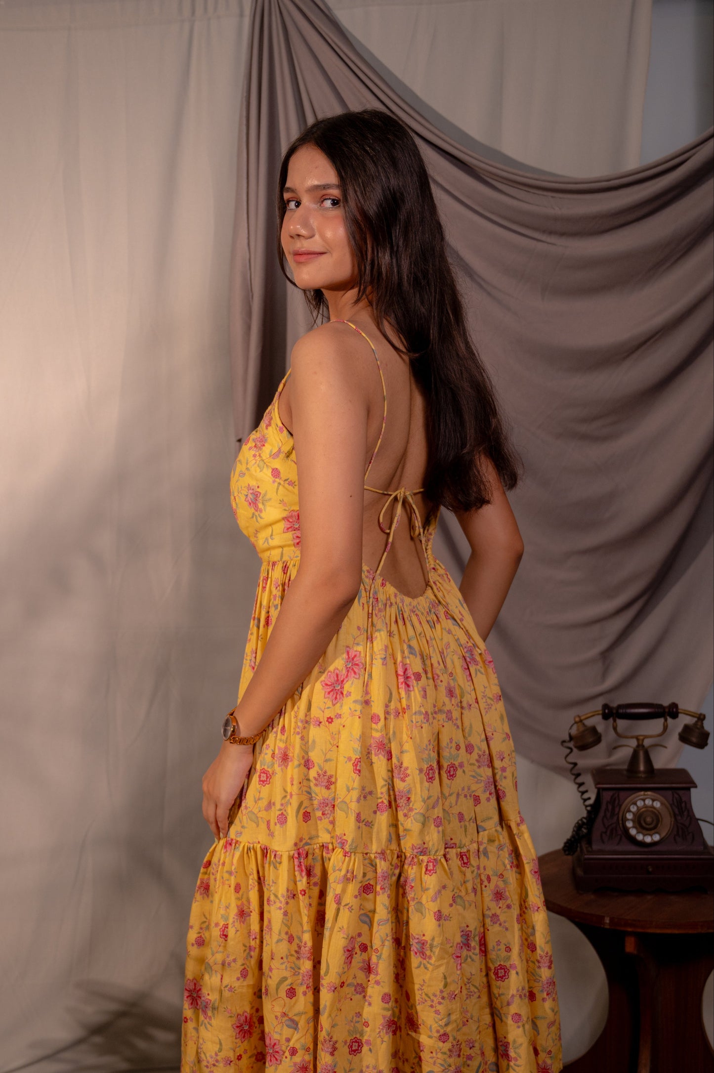 Yellow printed Twinning set