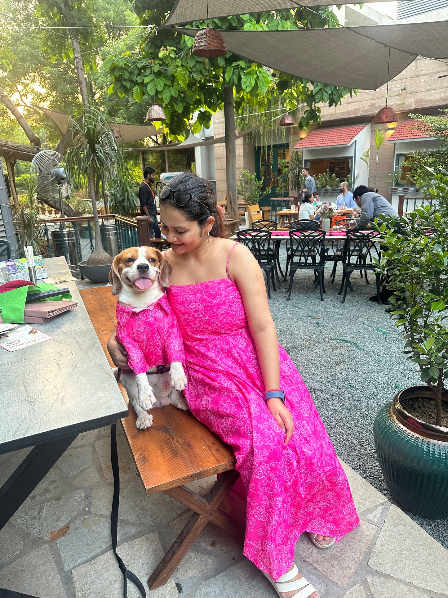 Pink A-line Dress