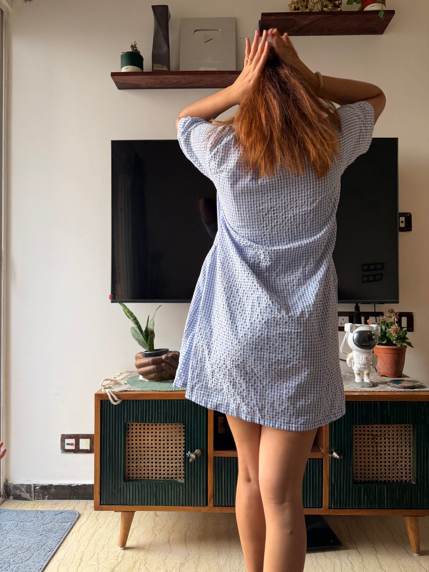 Blue Shirt Dress