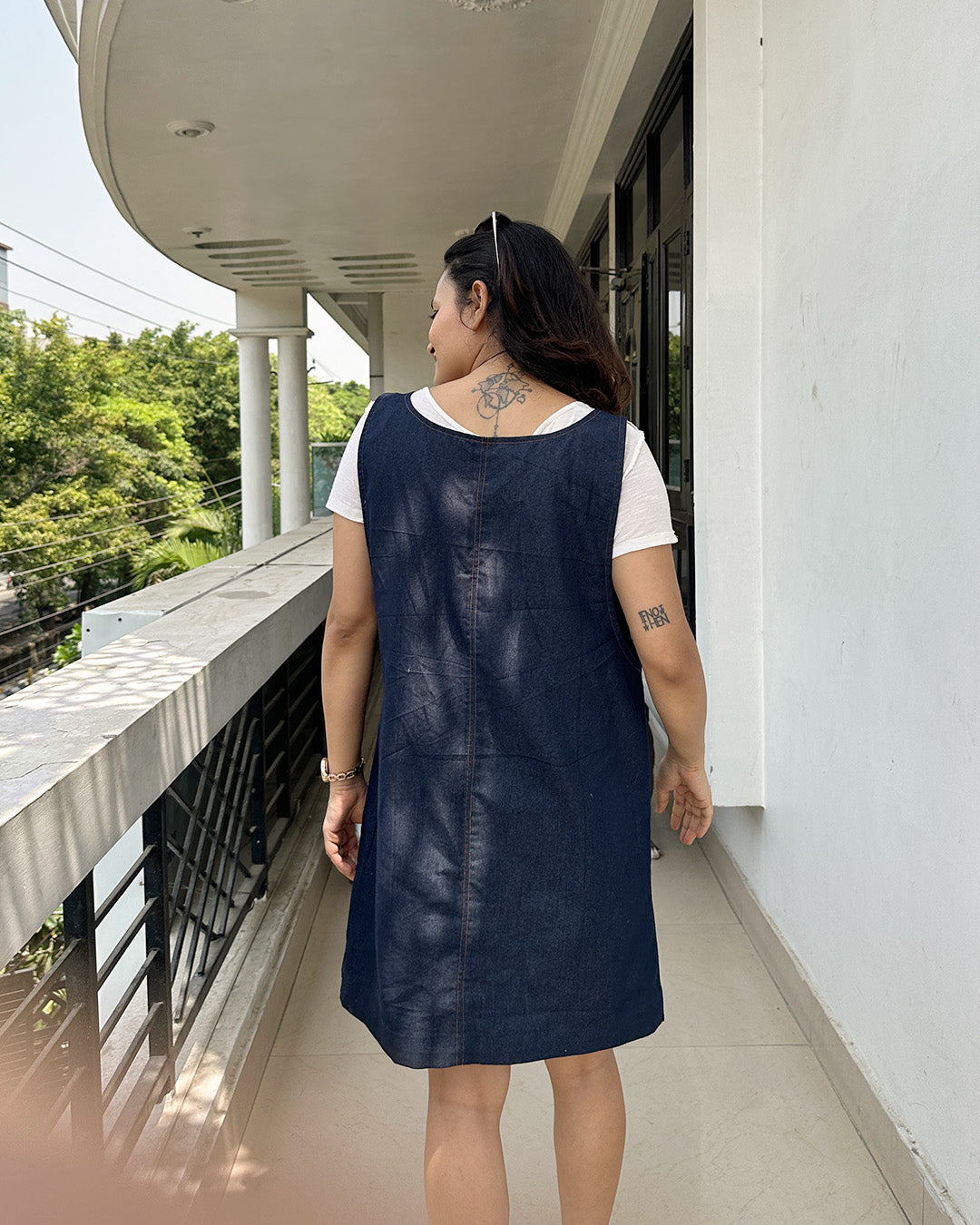 Denim Dungaree Dress