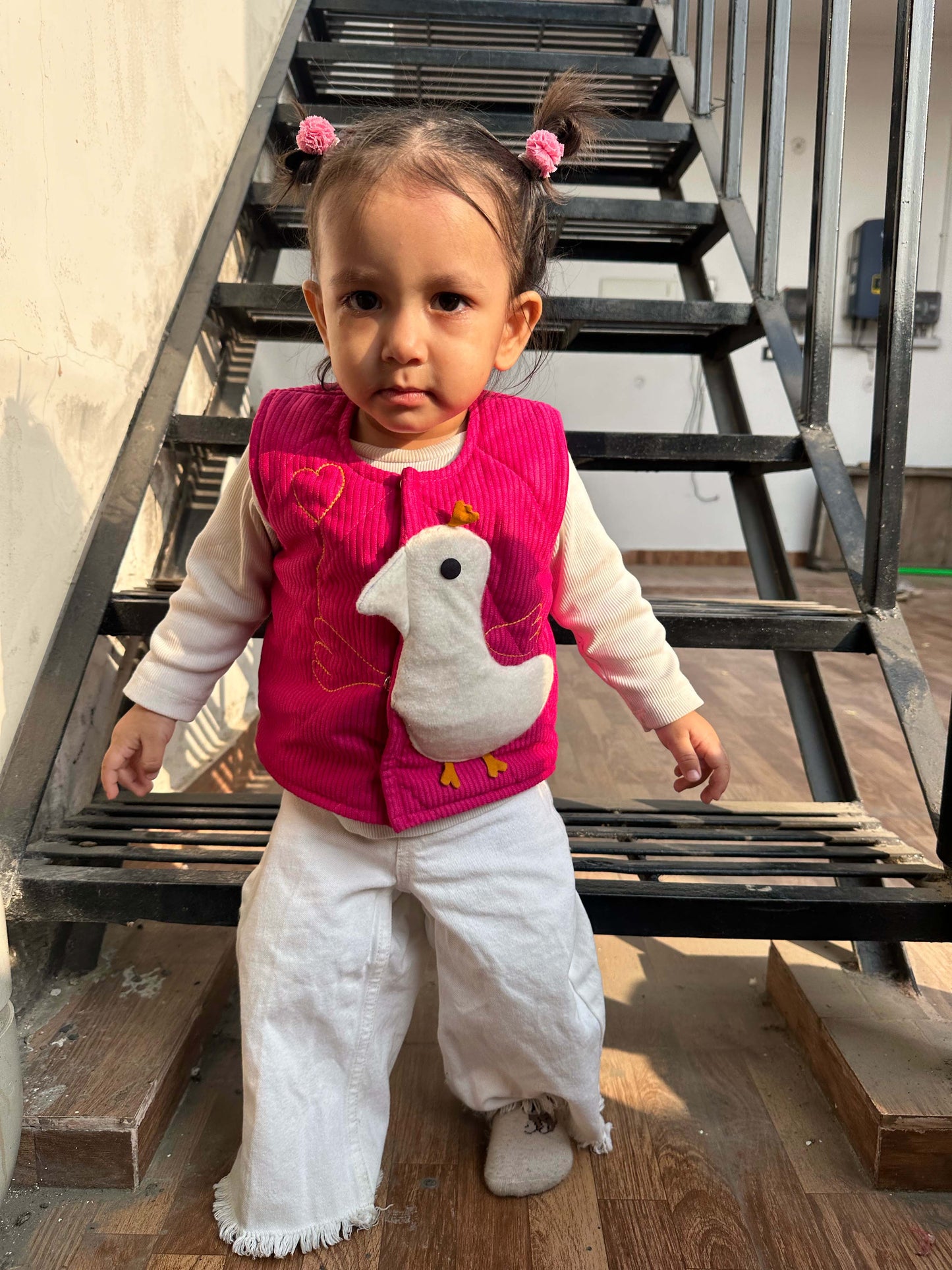 Pink Duck Twinning Vest