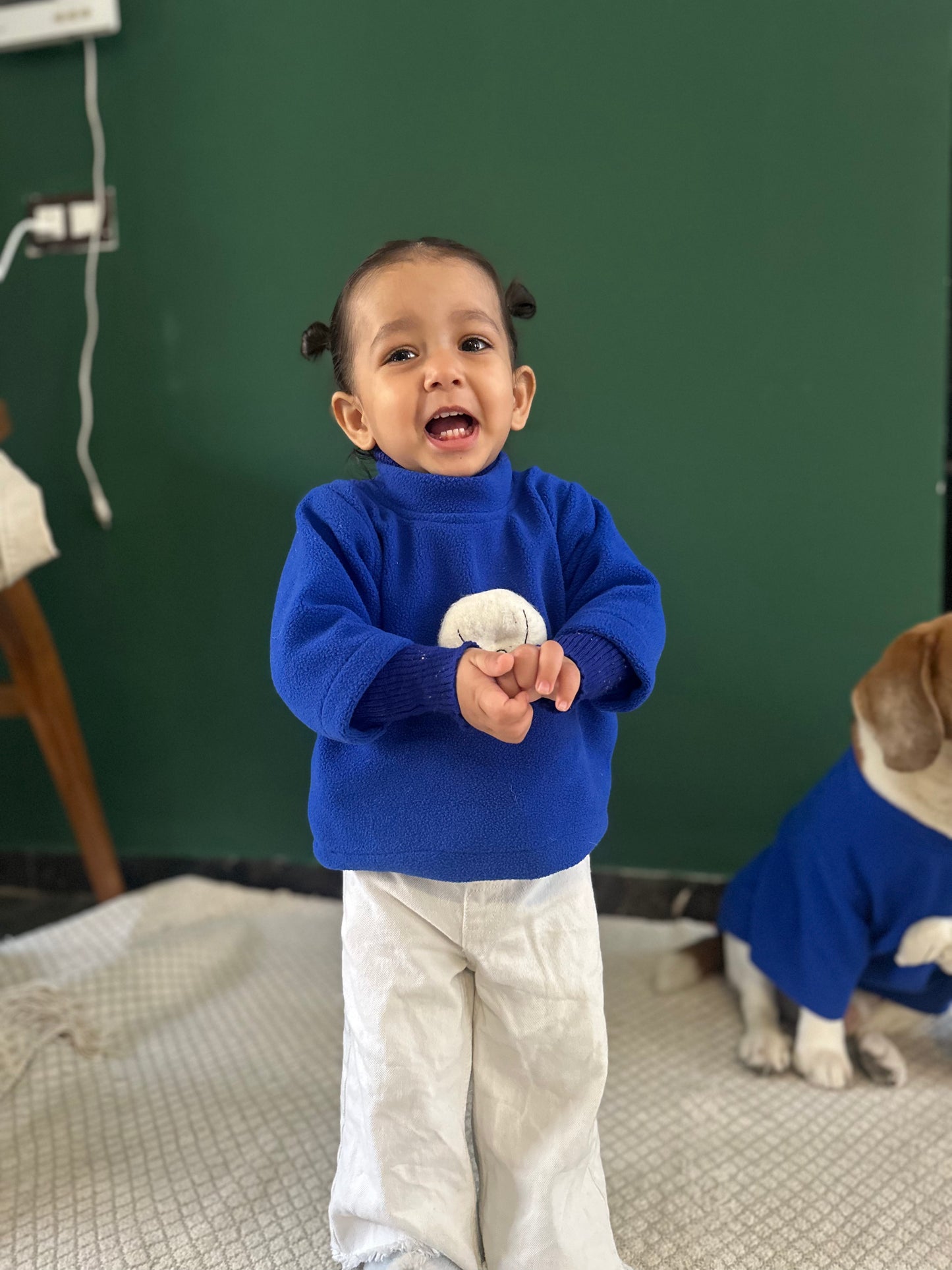 Blue Sweatshirt Twinning set