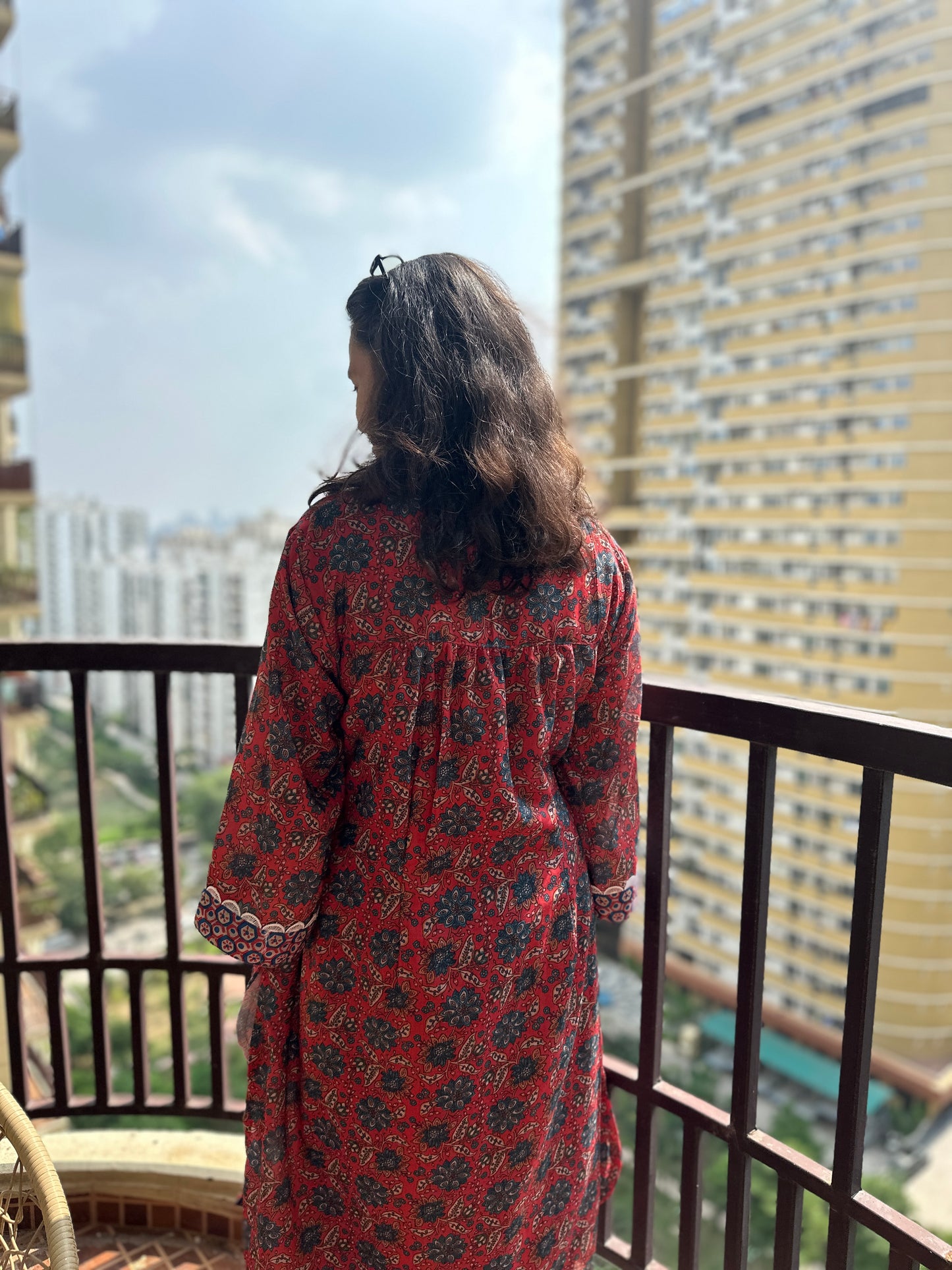 Red Floral Salwar Set