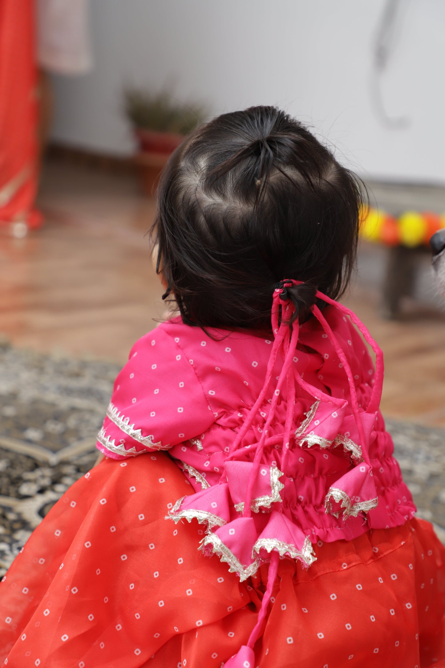 Pink Bandhani Paranda