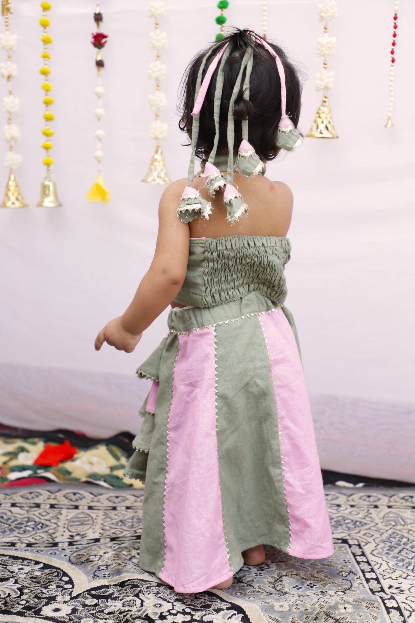 Pista-Pink Lehenga Set