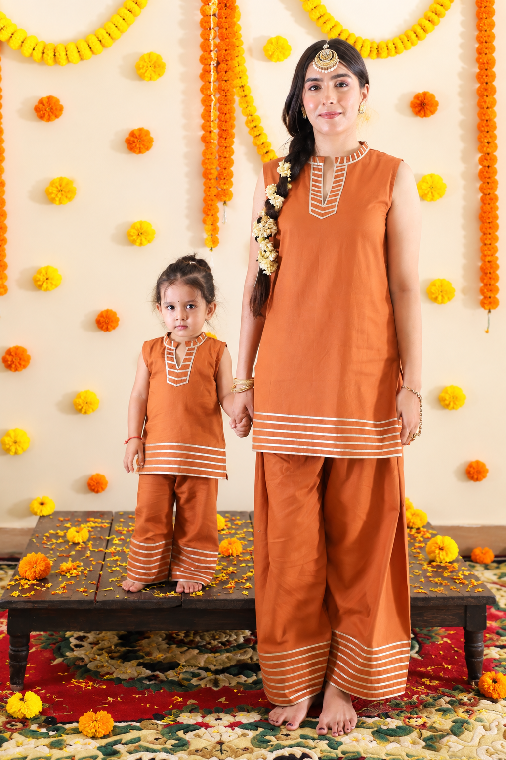 Brown Salwaar Kurta Twinning set