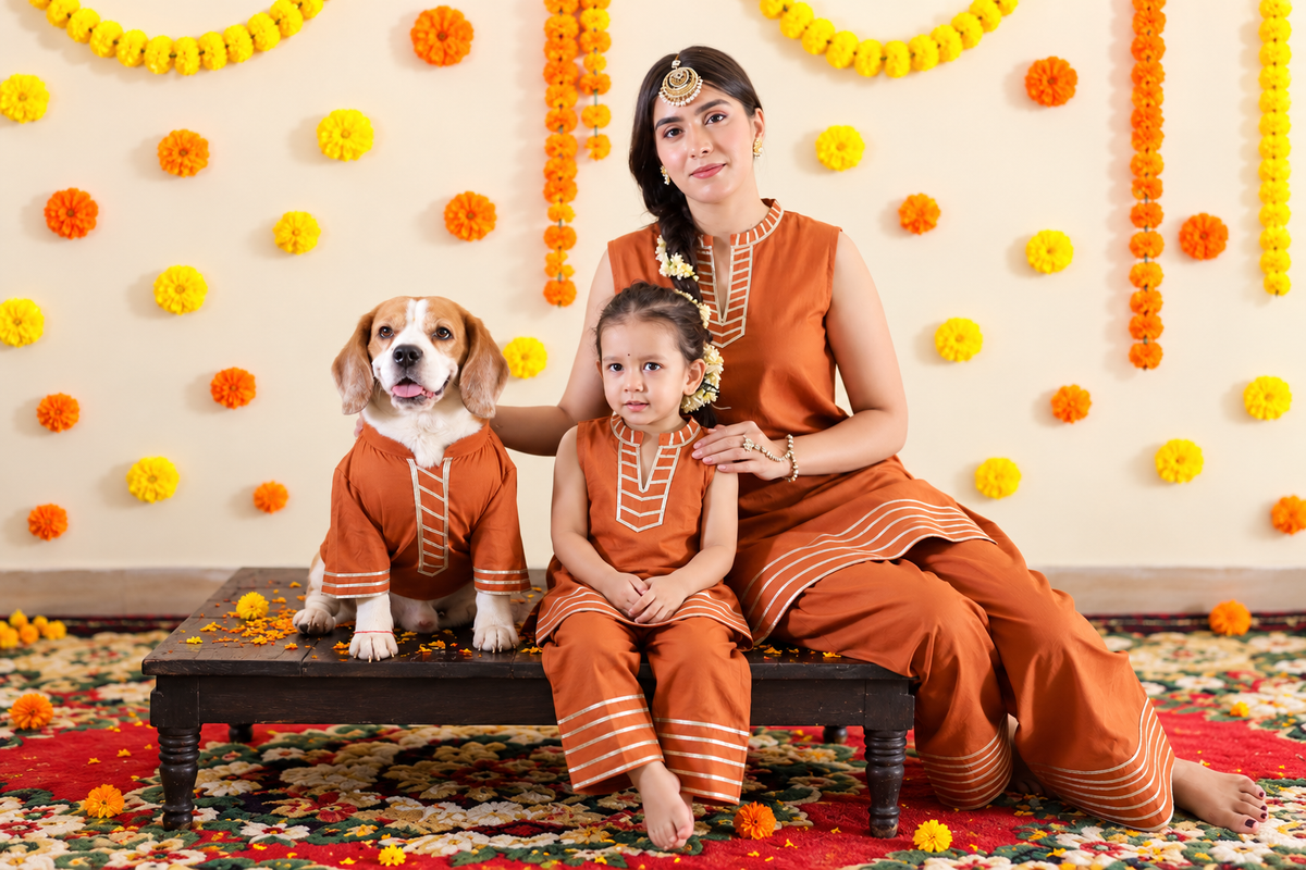 Brown Salwaar Kurta Twinning set