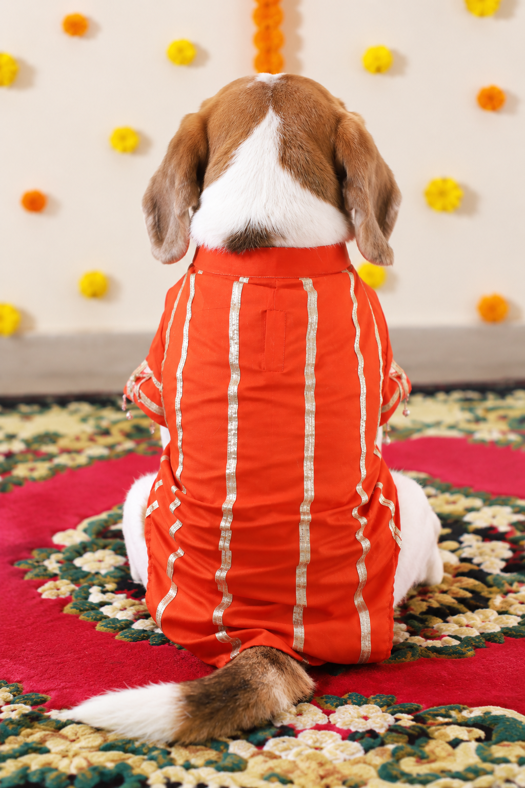 Orange Stripped Kurta