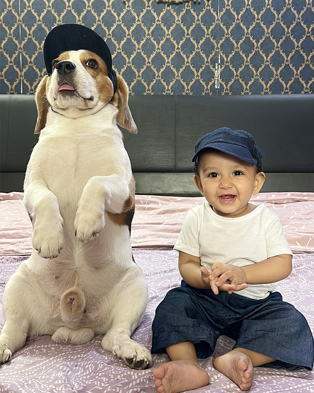 Denim Cap Twinning Set