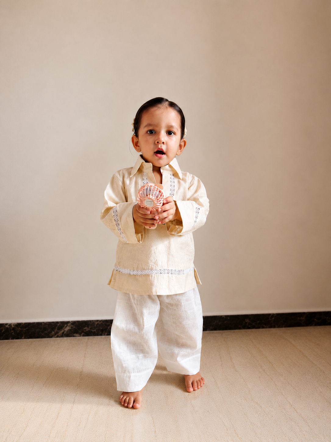 Beige Shirt Co-ord Set