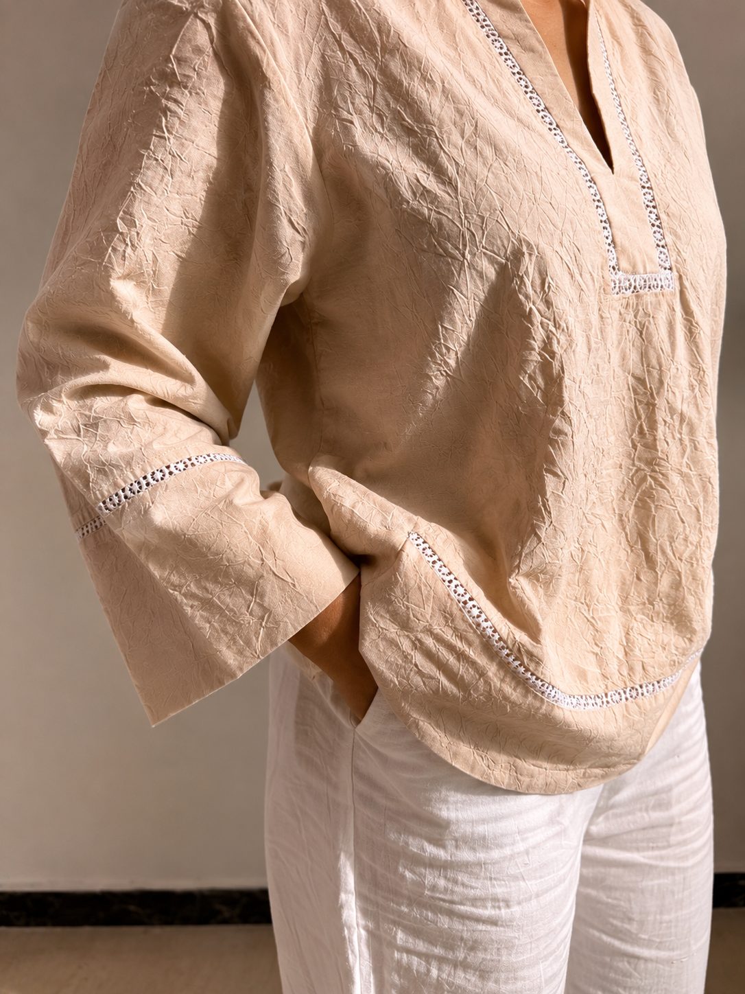 Beige T-Shirt Twinning set