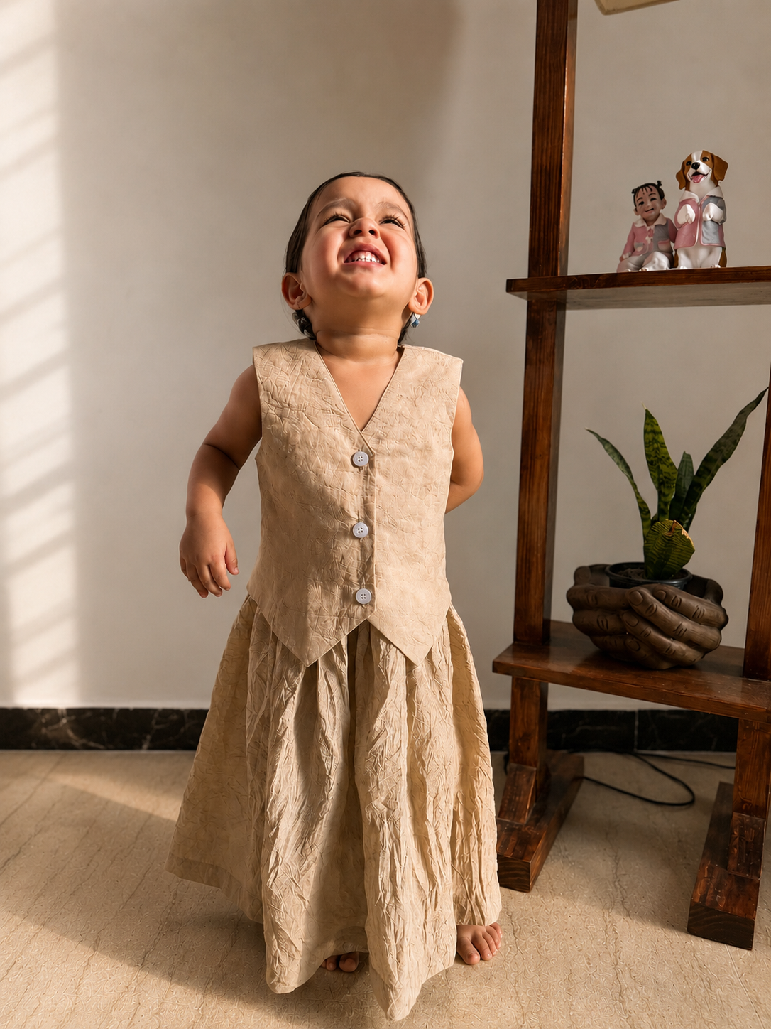 Beige Skirt Set