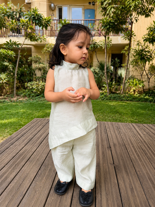 Teal Halter Kurta Co-ord