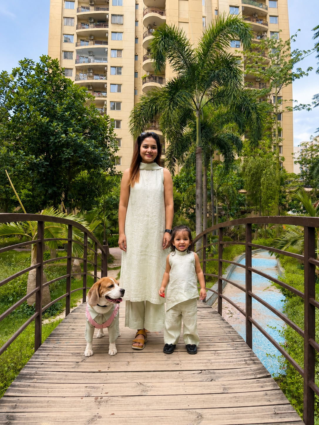 Teal Halter Kurta Twinning set