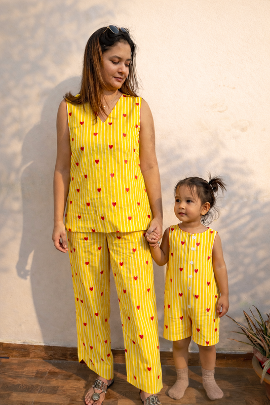Yellow Striped Twinning Set