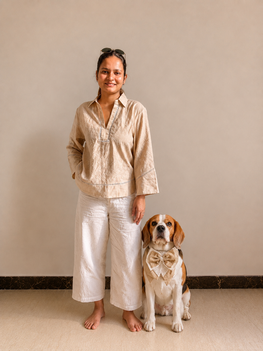 Beige T-Shirt Twinning set