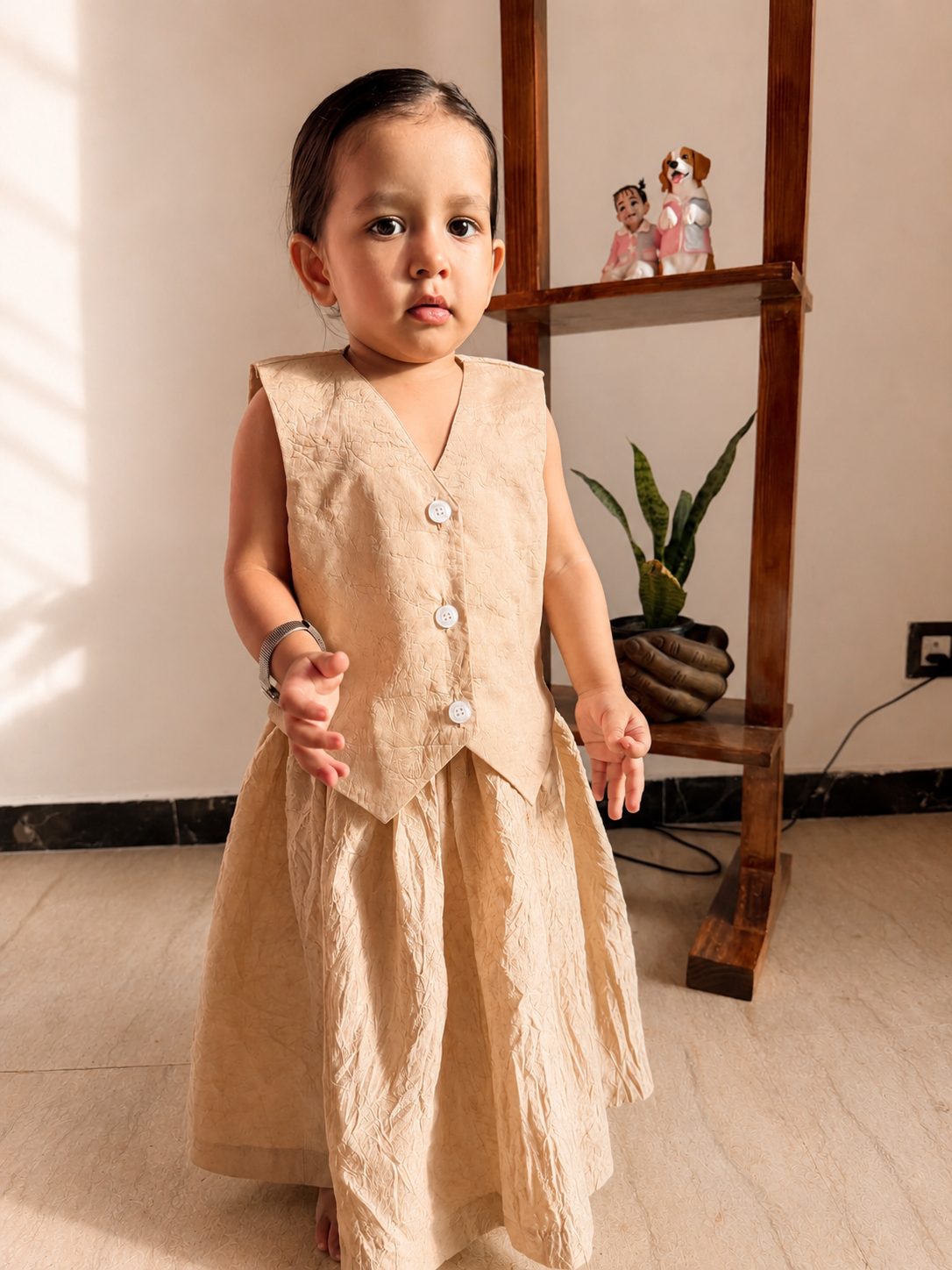 Beige Skirt Set