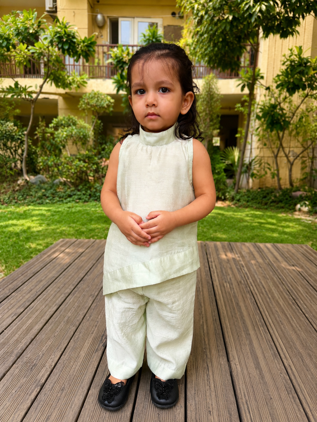 Teal Halter Kurta Co-ord Twinning Set