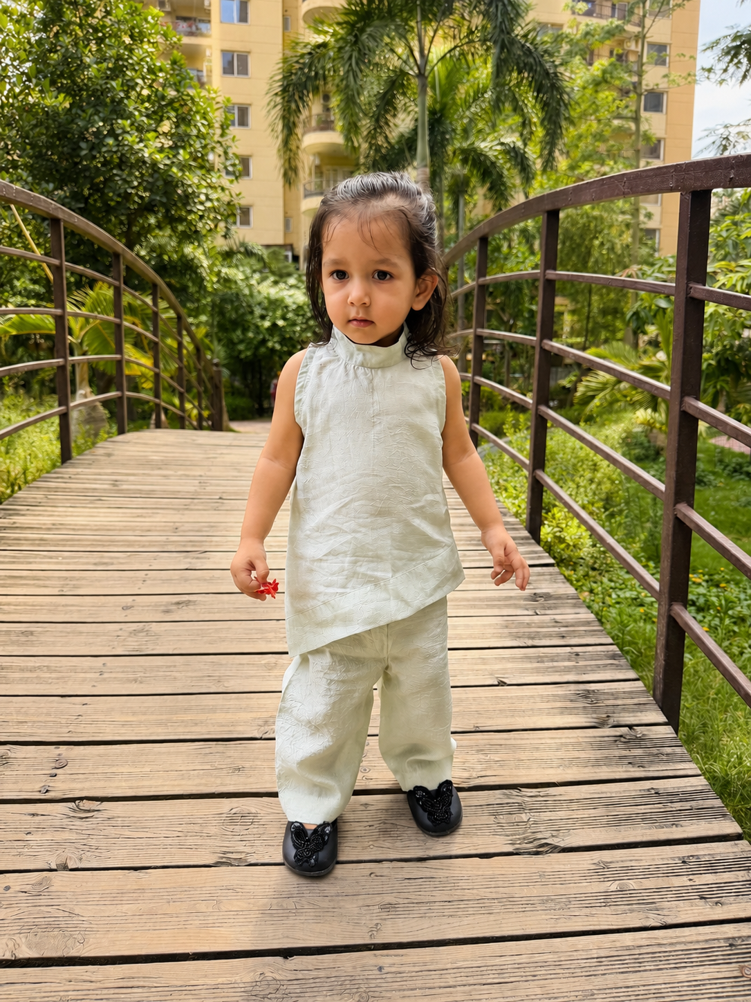 Teal Halter Kurta Co-ord