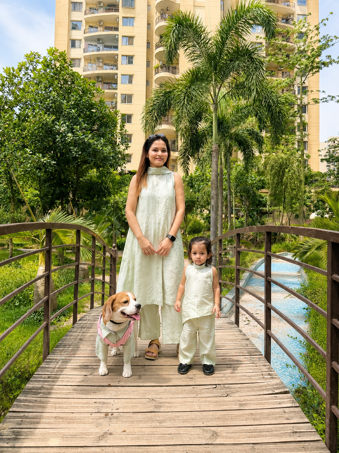 Teal Halter Kurta Co-ord Twinning Set
