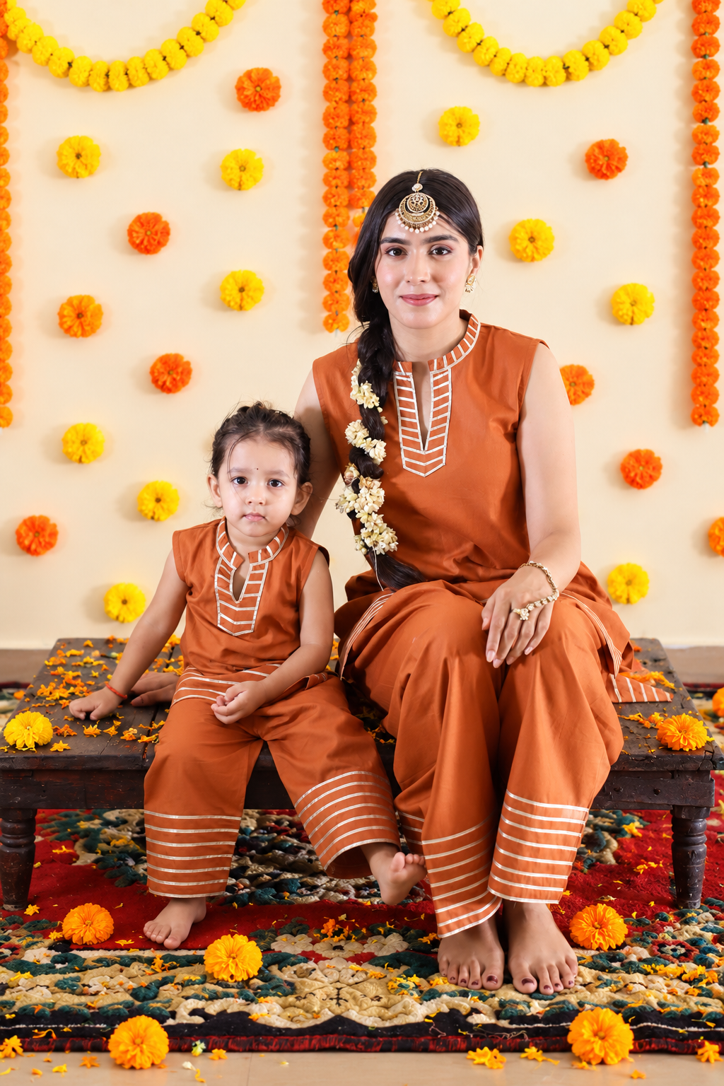 Brown Salwaar Kurta Twinning set