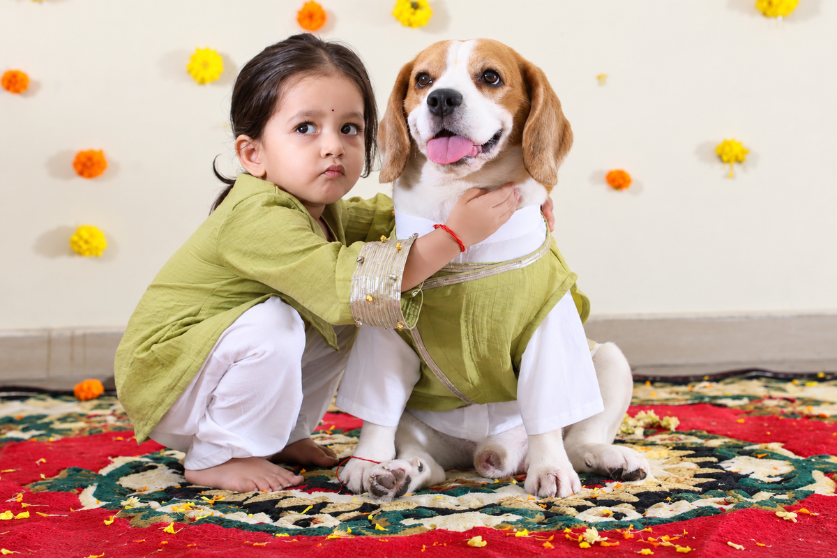 Green Angrakha Kurta Twinning set