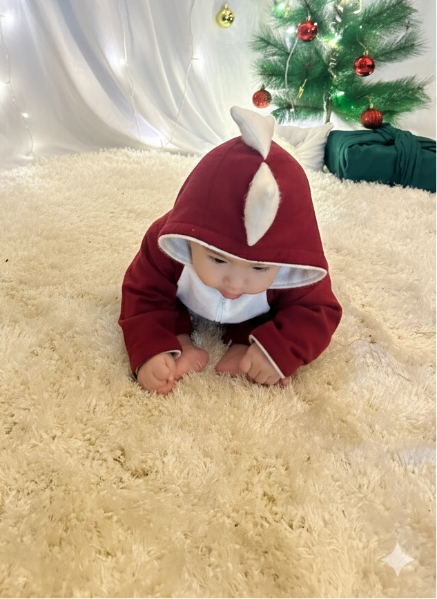 Red Dinosaur Hoodie Jacket