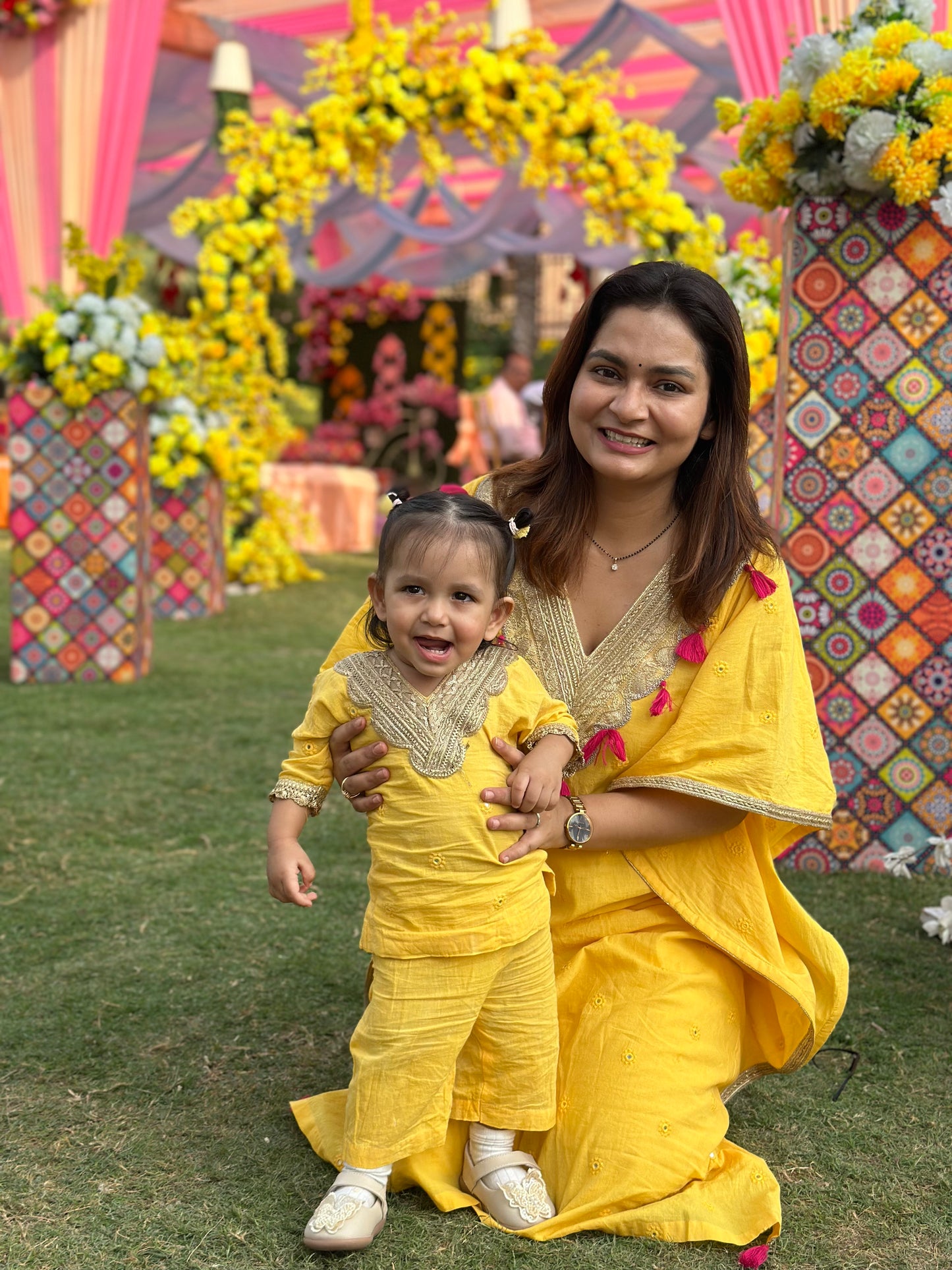 Yellow Kurta Twinning set