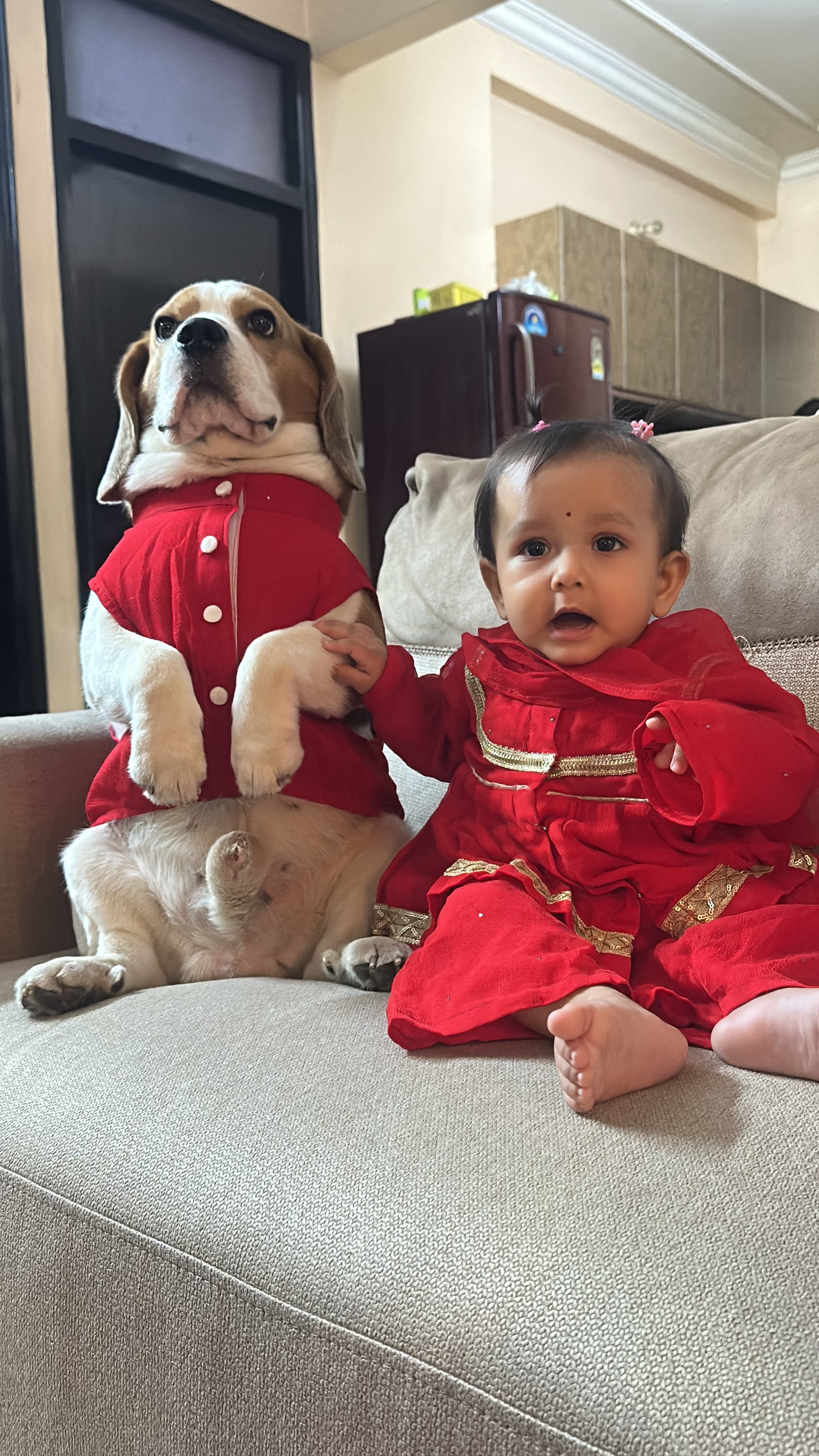 Red Kurta Twinning set