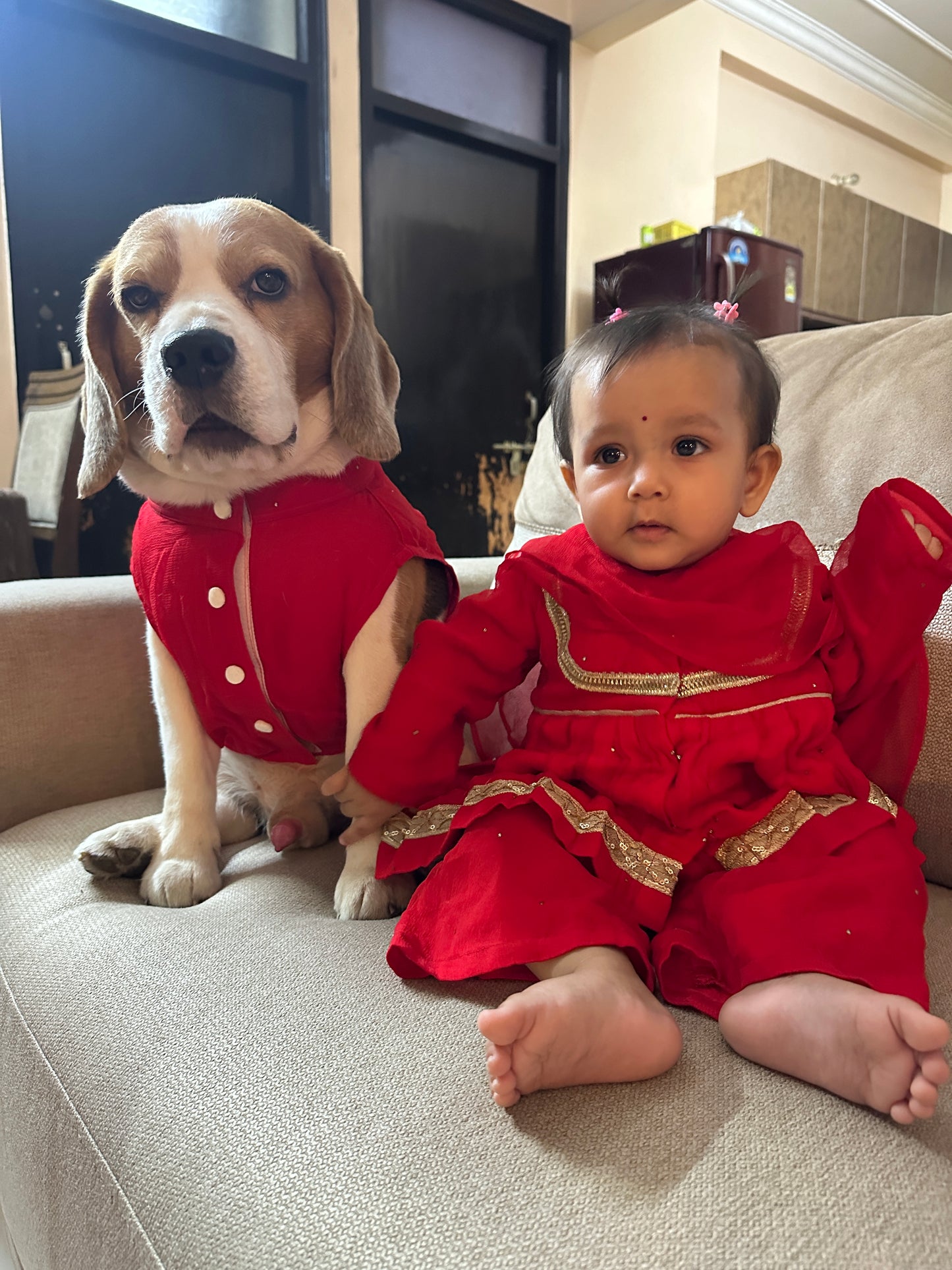 Red Kurta Twinning set