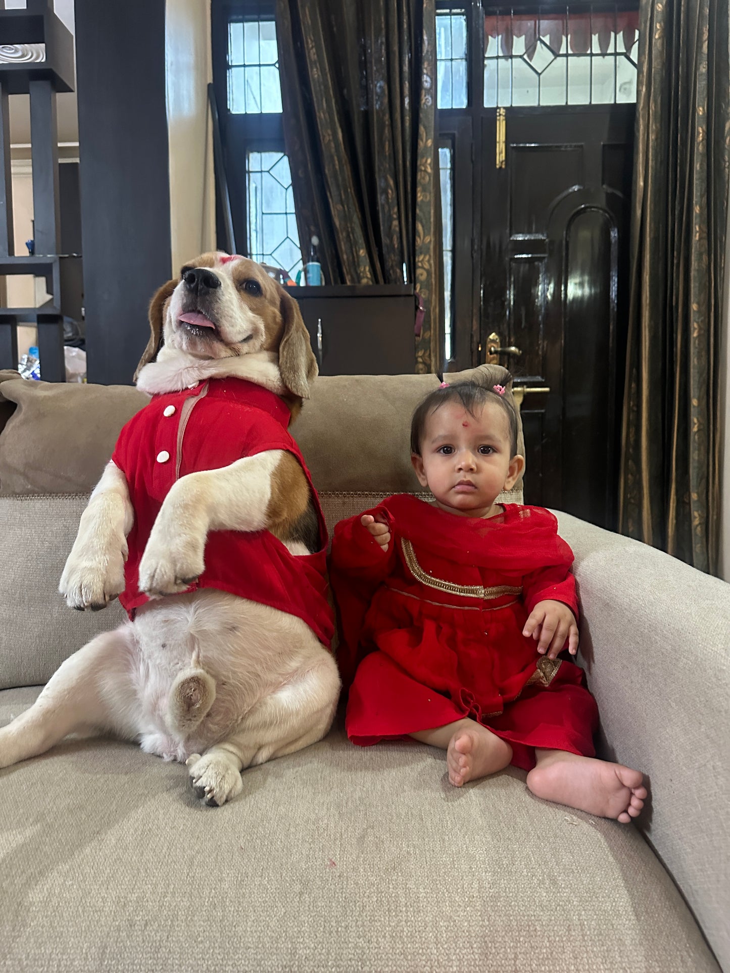 Red Kurta Twinning set