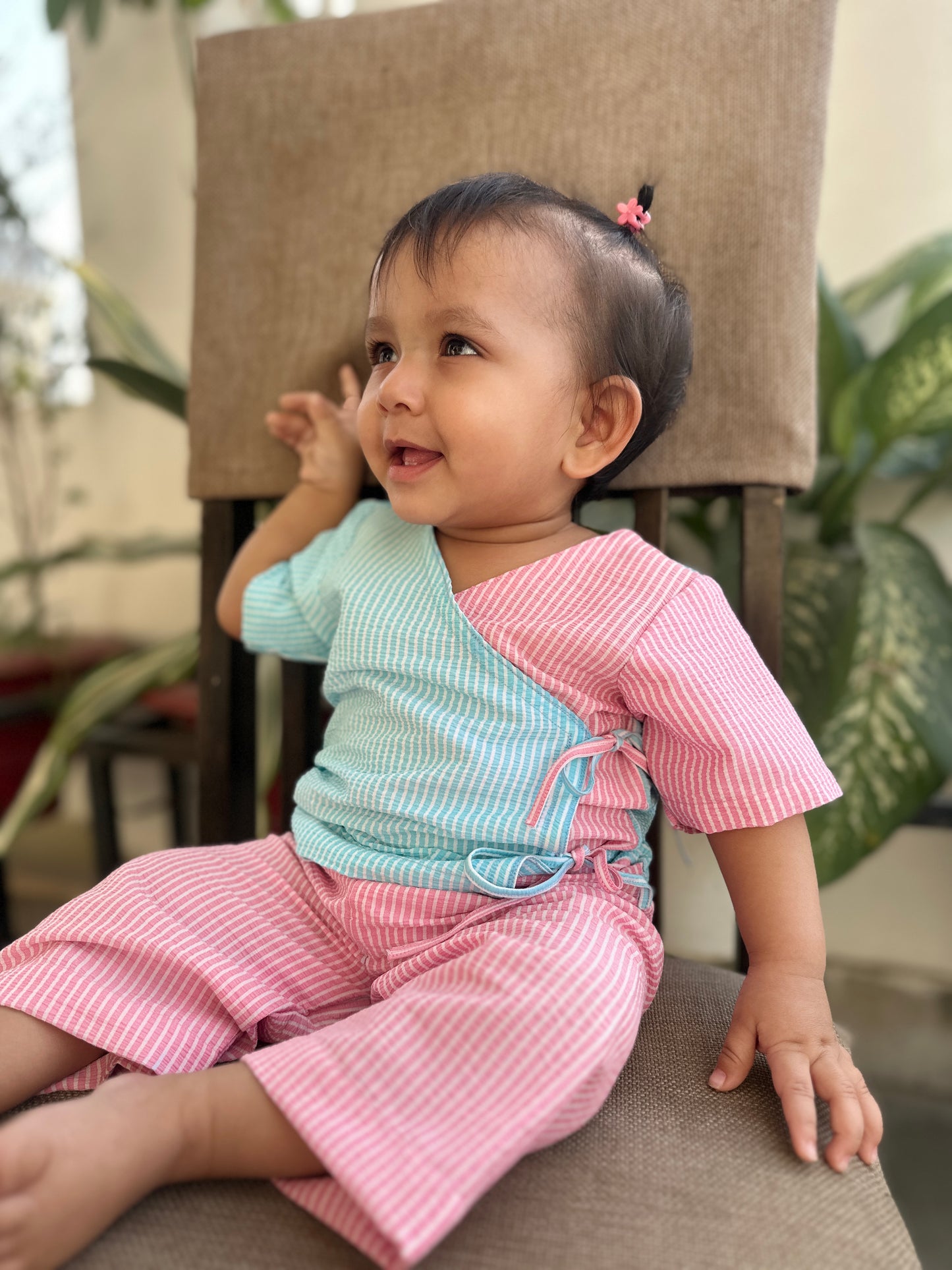 BubbleGum Angrakha Co-ord set