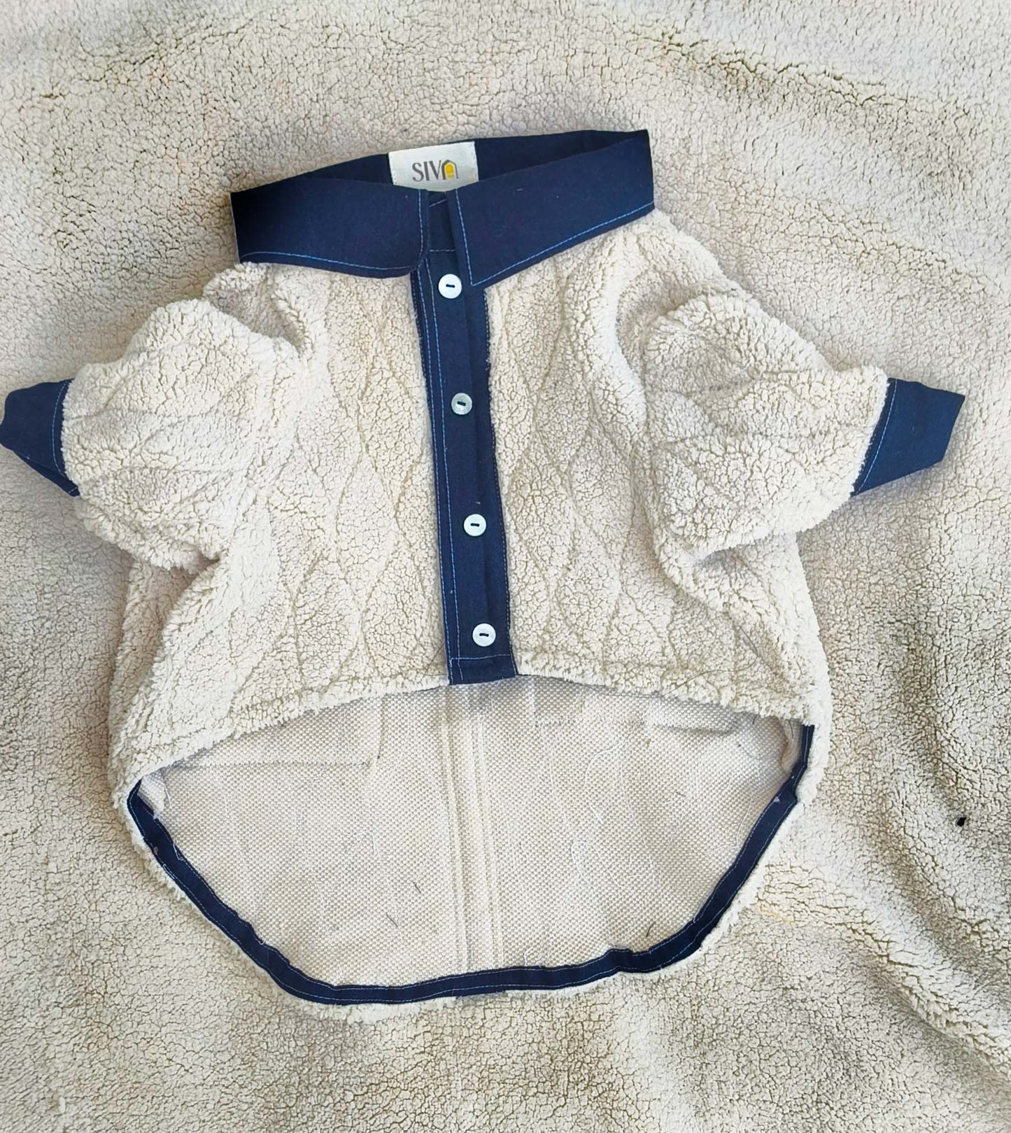 Beige Fleece Denim Shirt