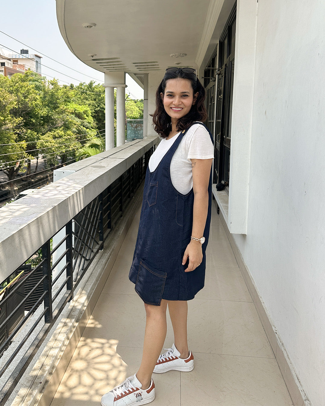 Denim Dungaree Dress