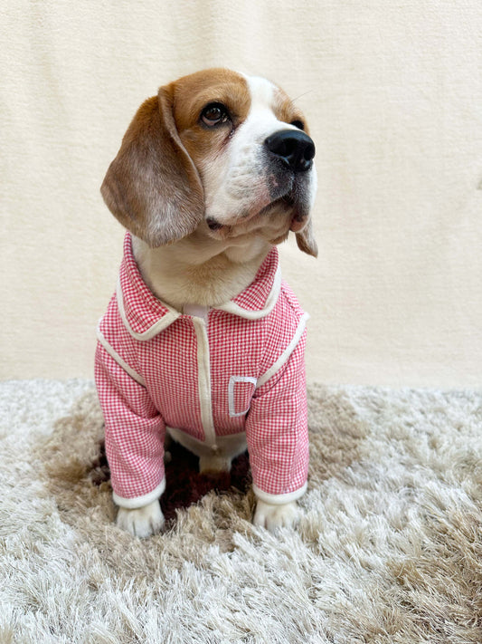 Red Checkered Quilted Shirt