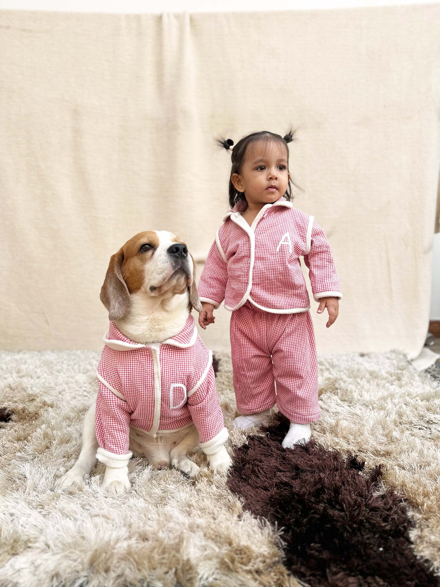 Red Quilted Co-ord Twinning set