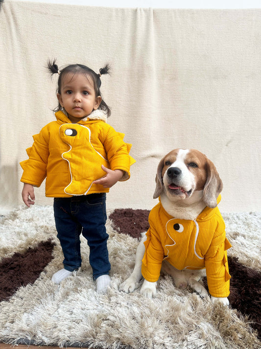 Yellow Dinosaur Twinning Jacket