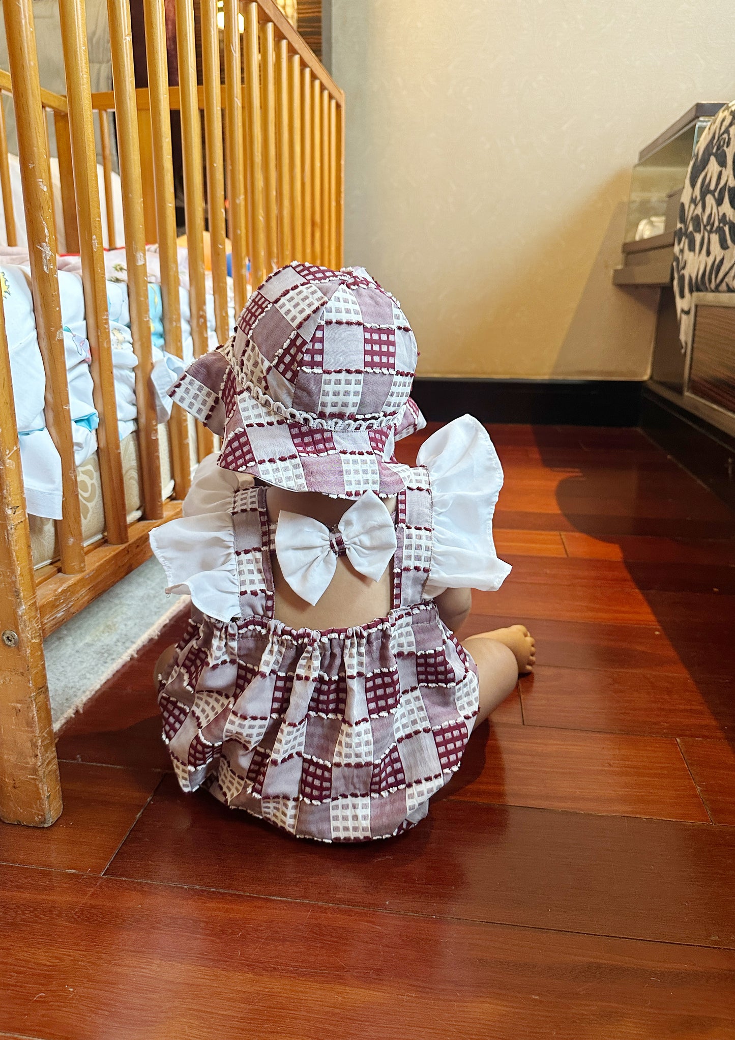 Red Checked Harness Twinning Set