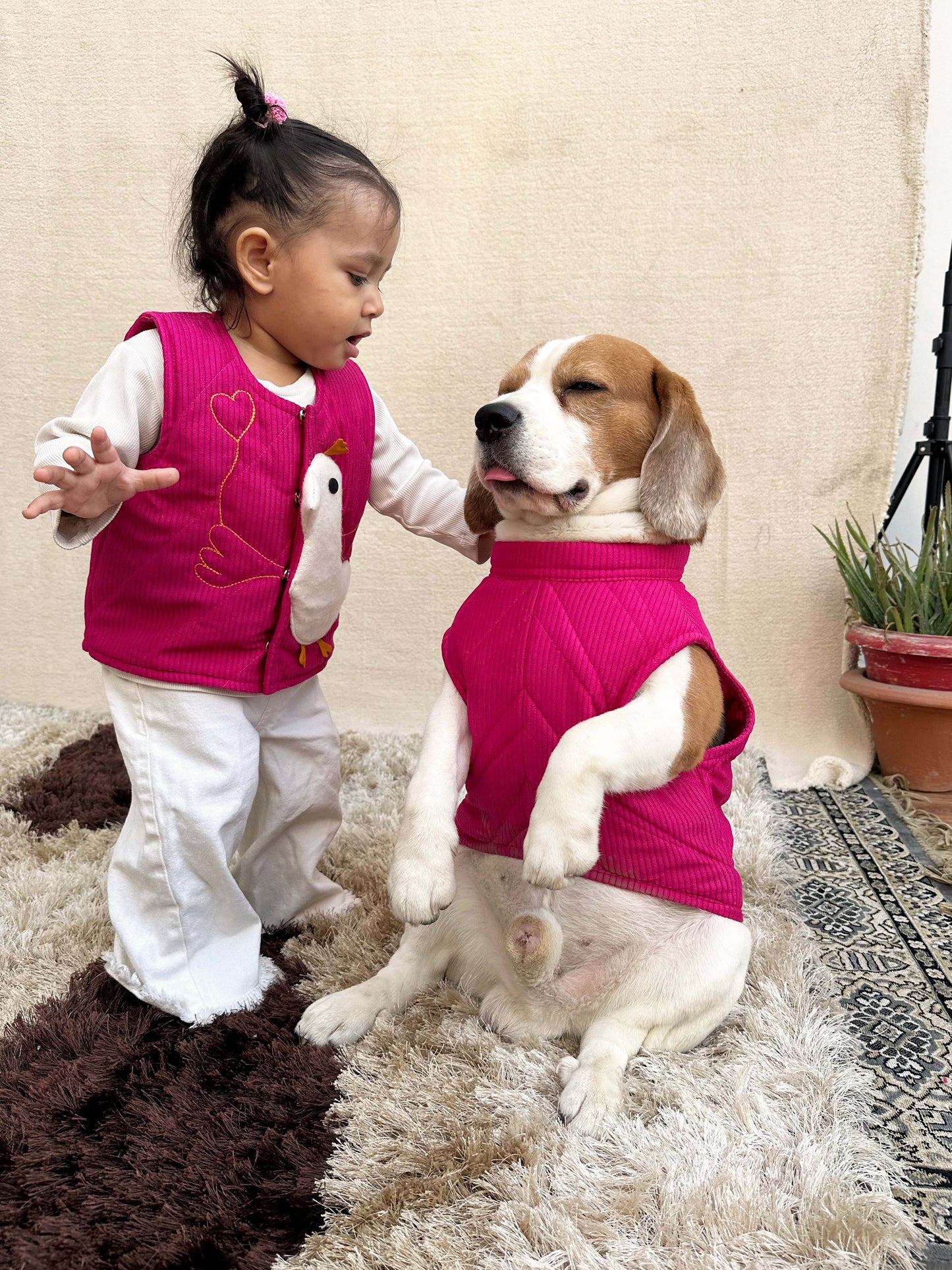 Pink Duck Twinning Vest