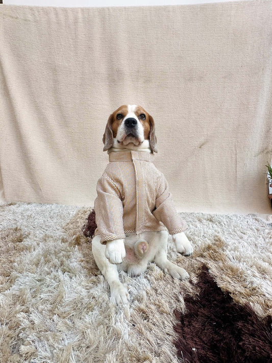 Yellow Checkered Quilted Shirt