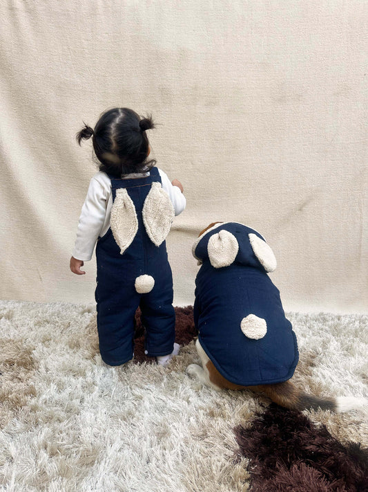 Denim teddy Jacket Twinning set