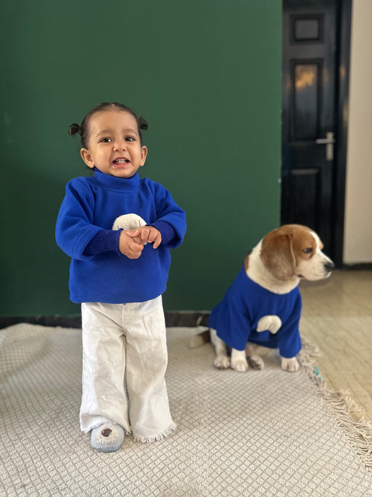 Blue Sweatshirt Twinning set