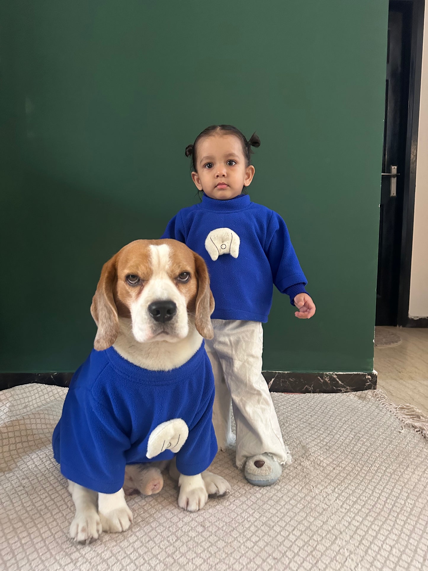Blue Sweatshirt Twinning set