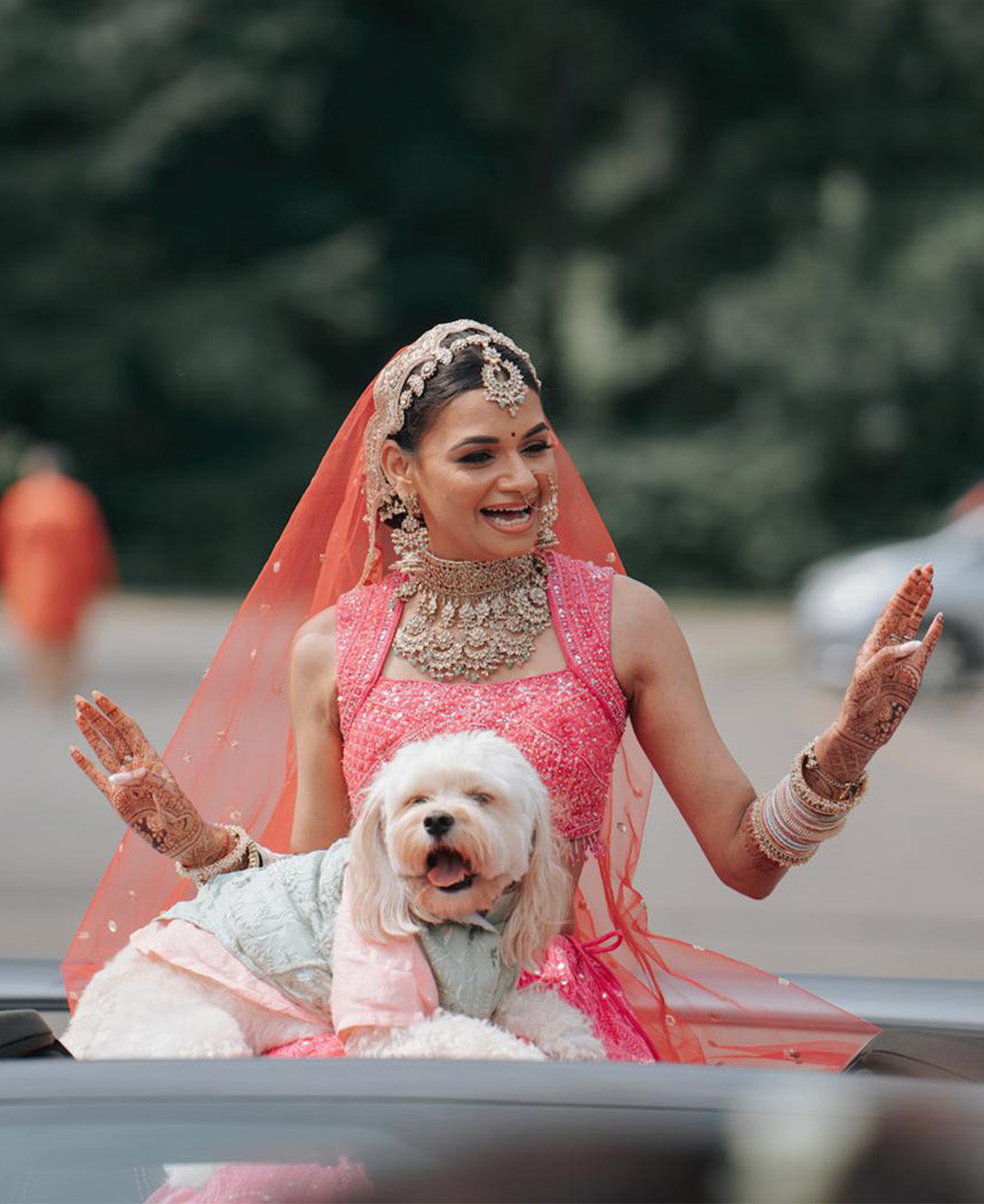 Pink Colour Blocked Nehru Jacket Kurta Set