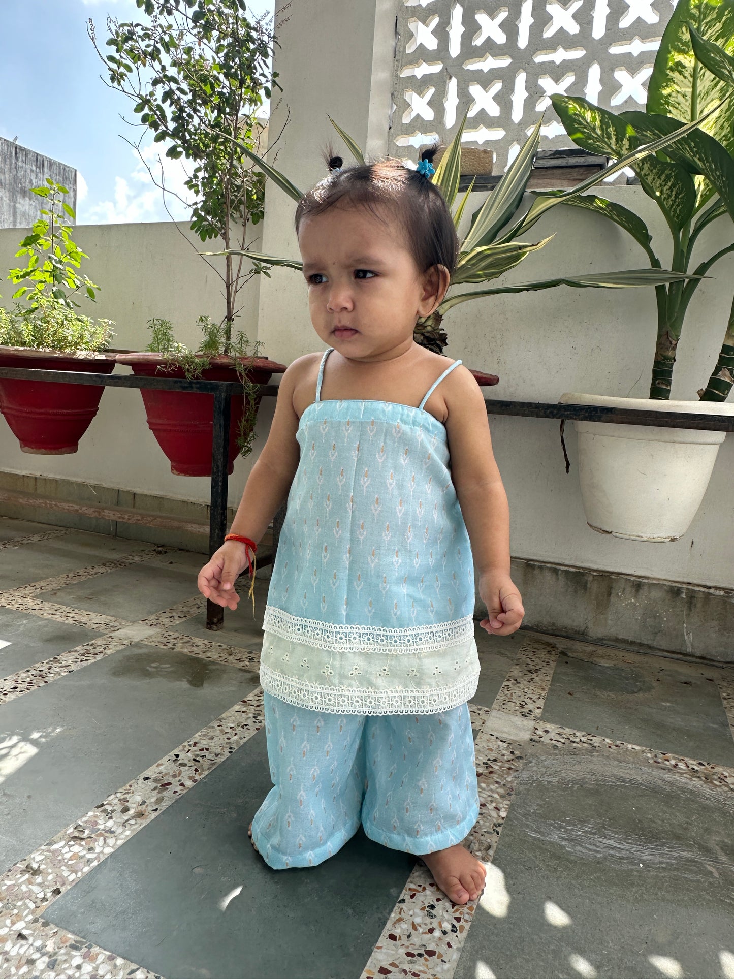 Blue Noodle Strap Kurta set