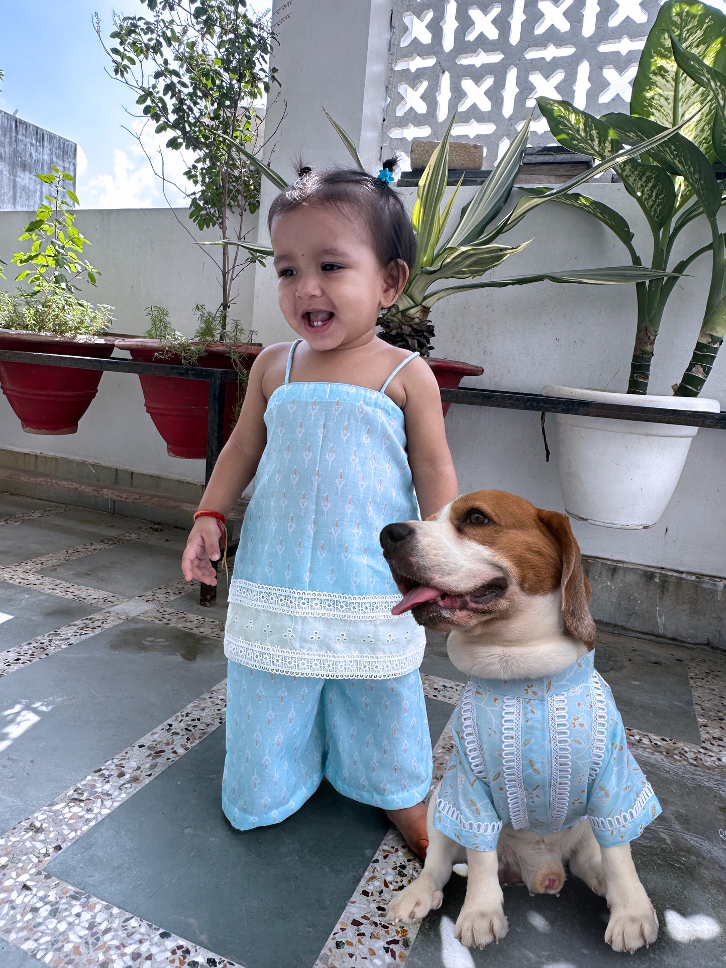 Blue Kurta Twinning set