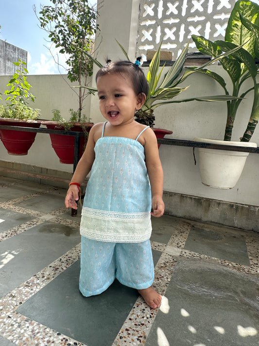 Blue Noodle Strap Kurta set