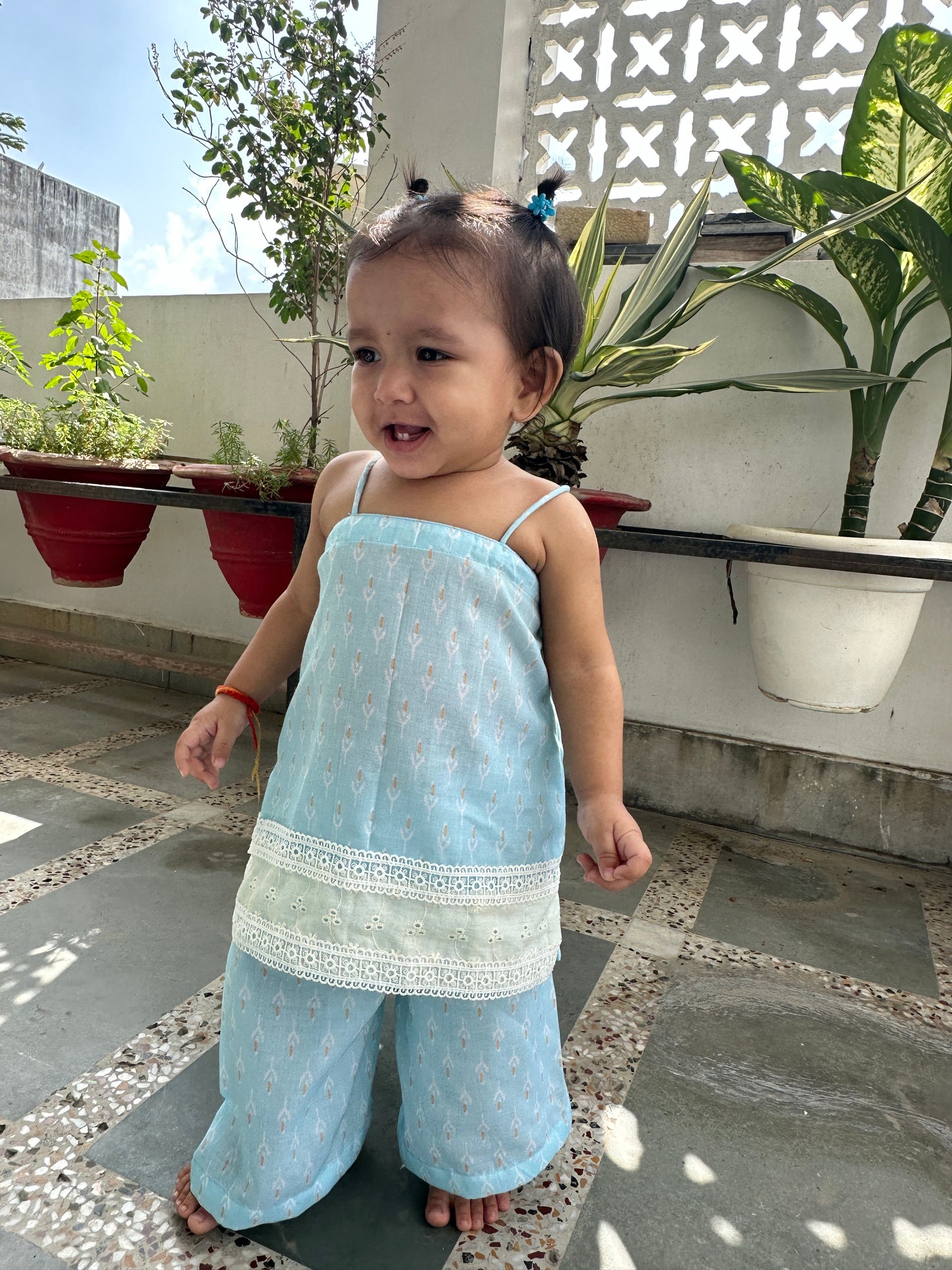 Blue Noodle Strap Kurta set