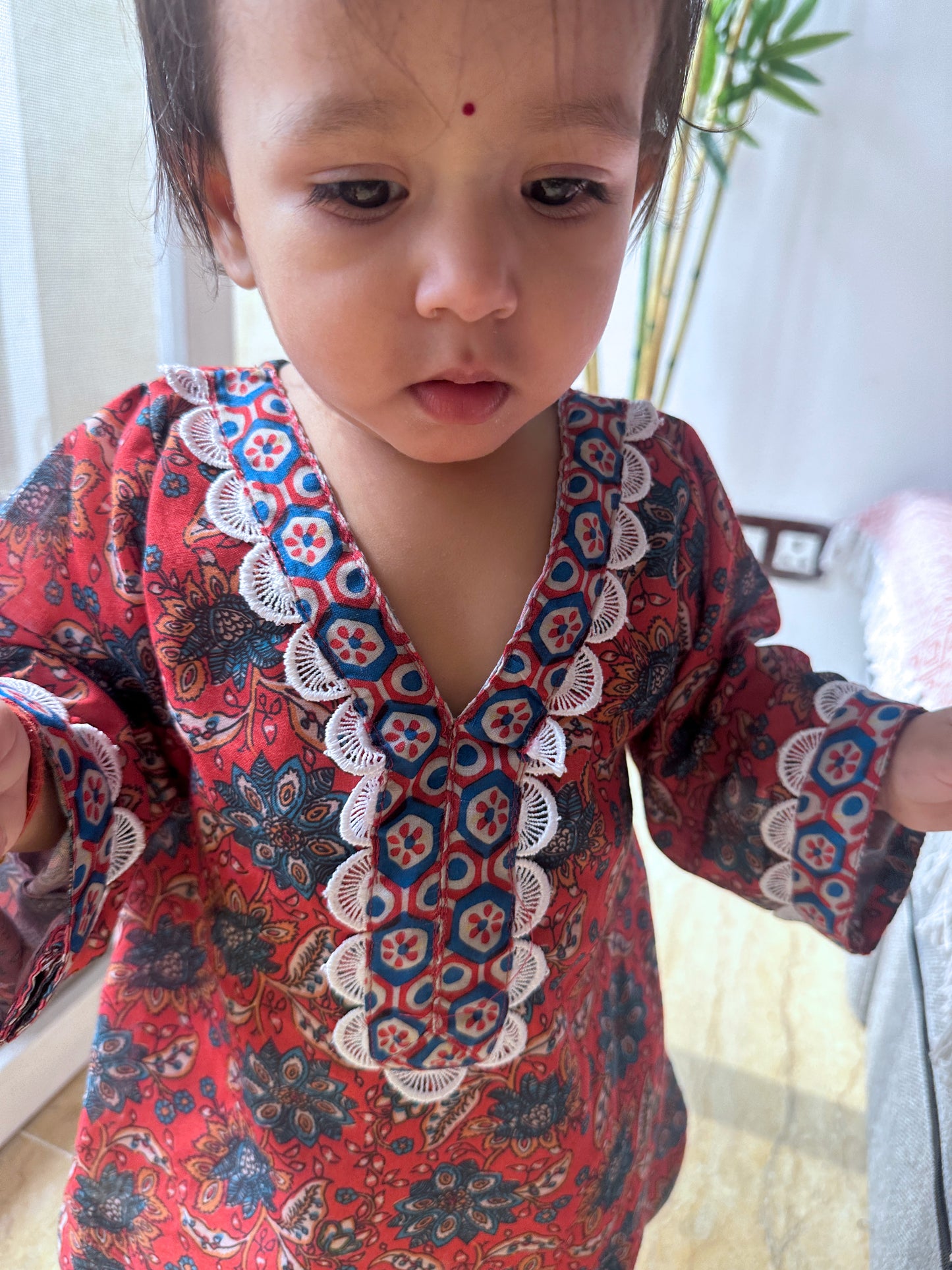 Red Pakistani Kurta set