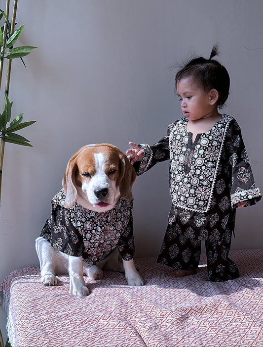 Ajrakh Kurta Twinning set